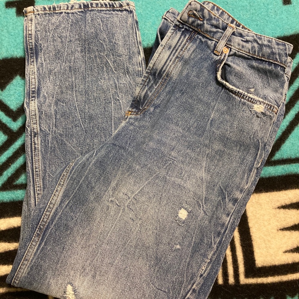 Free People Distressed Boyfriend Jeans